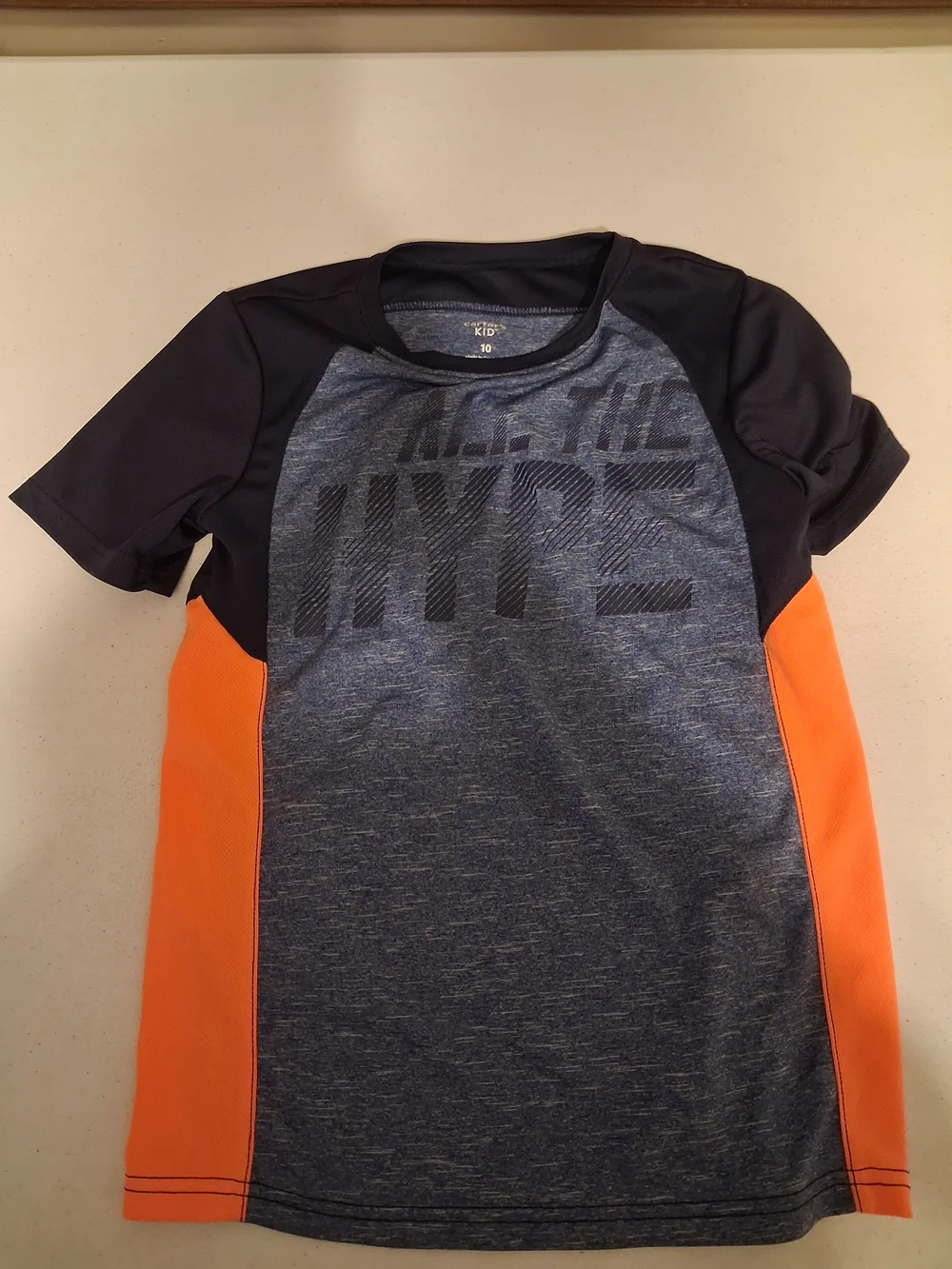 Carter's Boys Short Sleeve Athletic Tee - Navy, Black, Orange